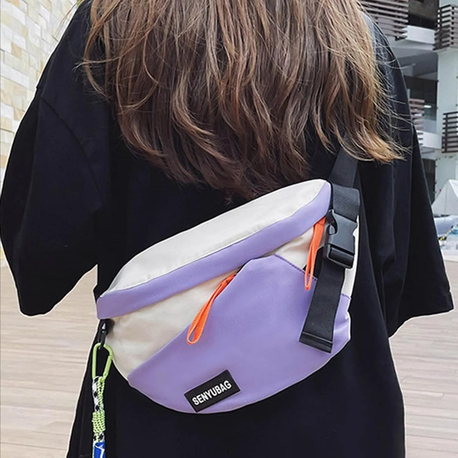 Shoulder Bags Men And Women Fashion Trend Capacity Messenger Bag Simple Casual Camping Bags Shoulder (Purple, One Size)