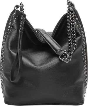 Studded Purse Y2k Tote Bag for Women Vegan Leather Bag Studded Bag 2000s Purse Punk Aesthetics