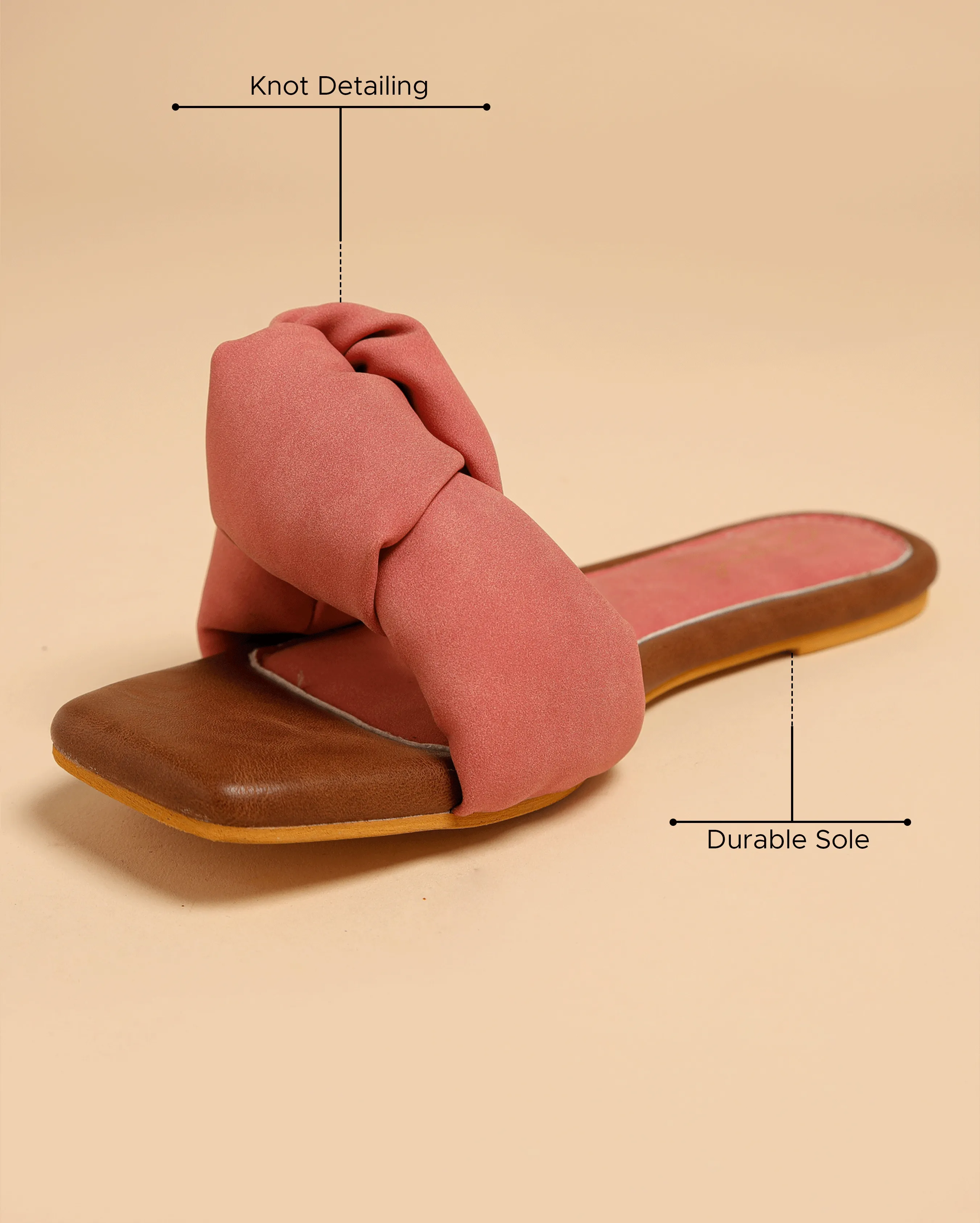 Teaberry Knoted Flats