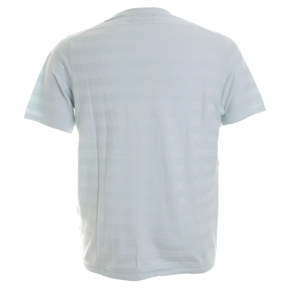Textured Short Sleeve V Neck Tee