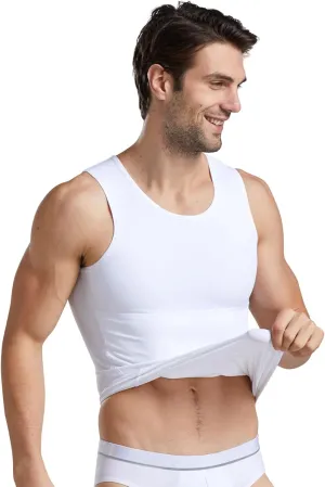 The Natural Posture Men's Ultra Slimming Shirt - Sleeveless Chest and Tummy Control Undershirt