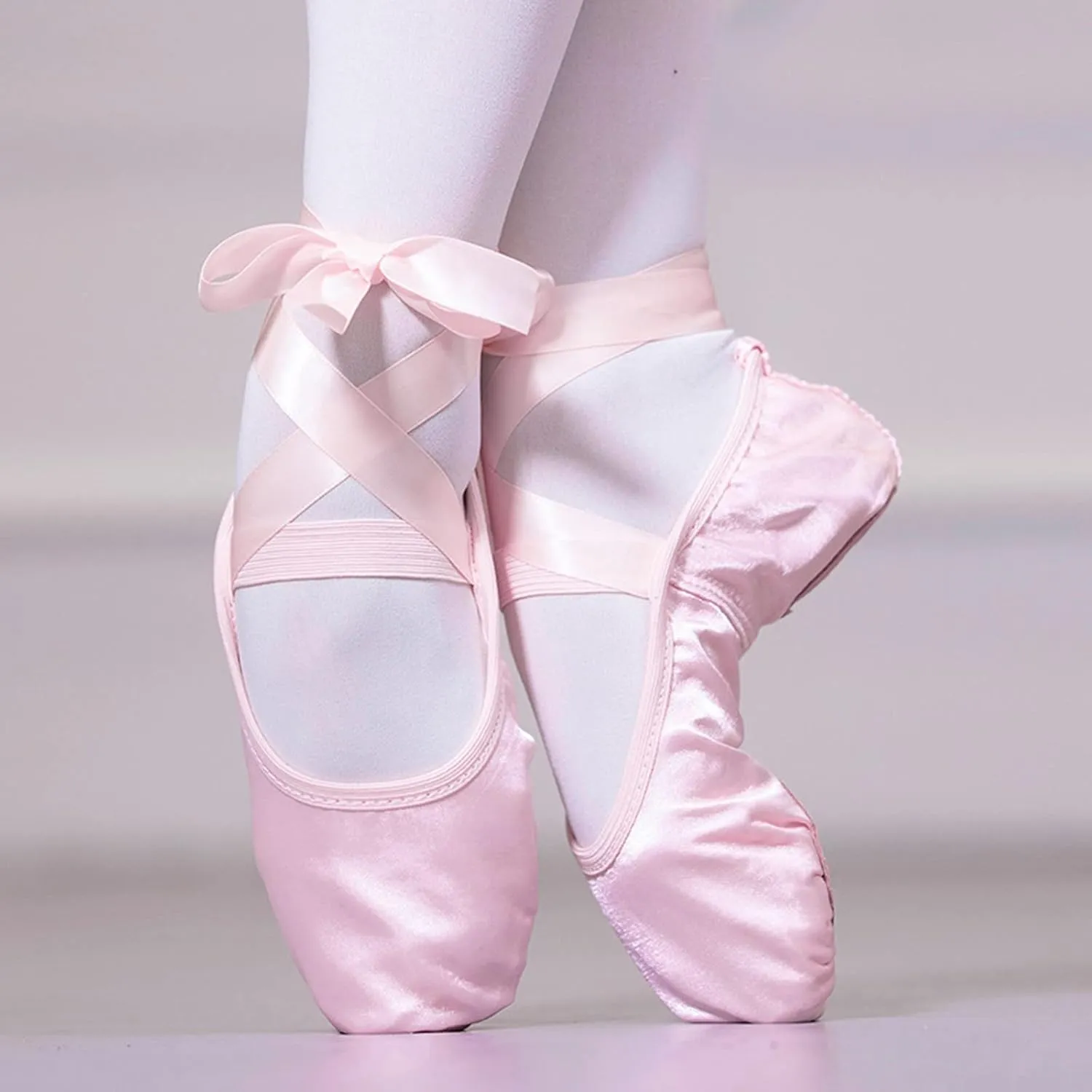Toddler Winter Dance Shoes Children Warm Ballet Stage Performance Shoes Long Lace Yoga Training Indoor Shoes