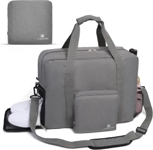 Travel duffel Gym Bag with Shoe Compartment, Foldable Underseat Carry On Bag for Spirit Airlines Personal Item Bag 18X14X8, Swim Sports Gym Bags for Men Women Weekend Overnight Bag Waterproof Material