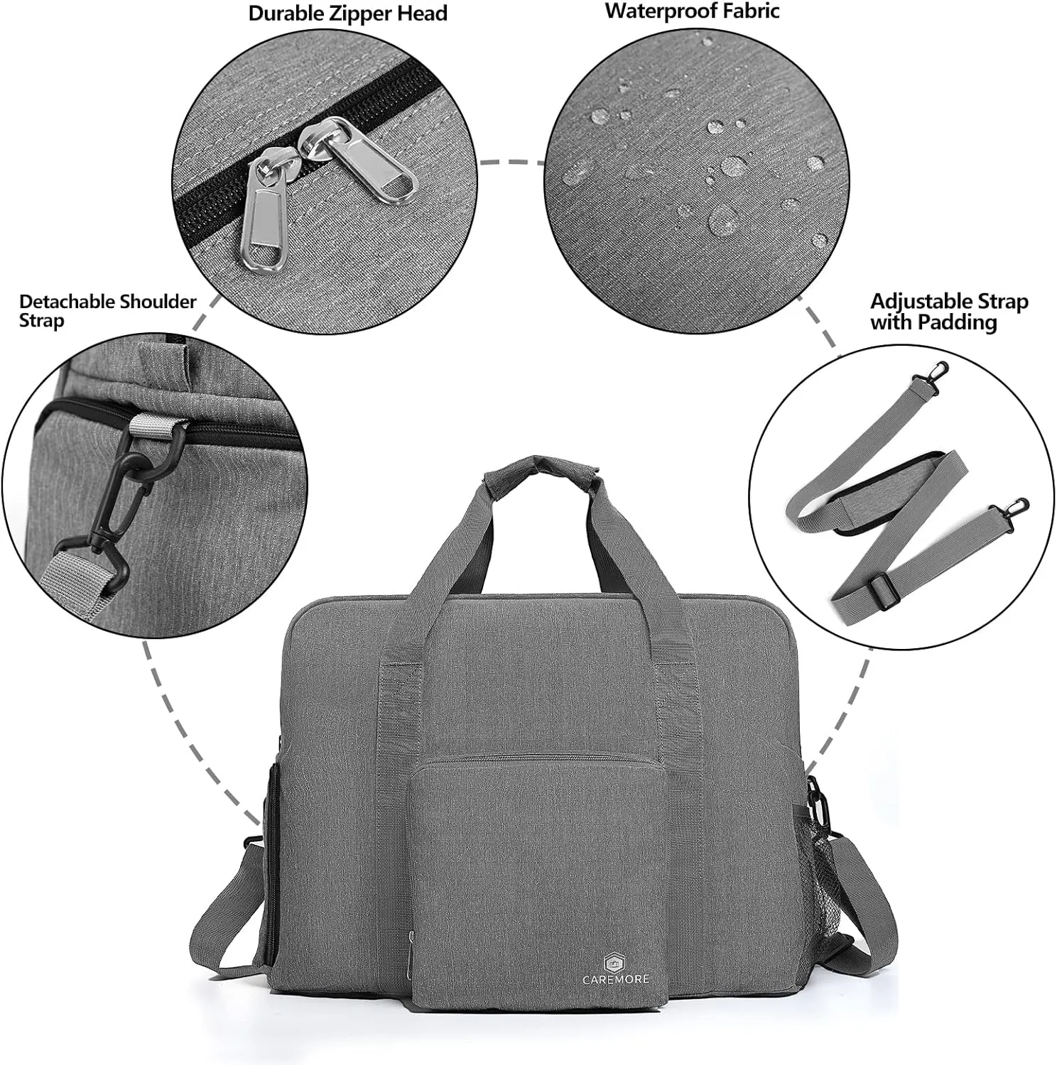 Travel duffel Gym Bag with Shoe Compartment, Foldable Underseat Carry On Bag for Spirit Airlines Personal Item Bag 18X14X8, Swim Sports Gym Bags for Men Women Weekend Overnight Bag Waterproof Material