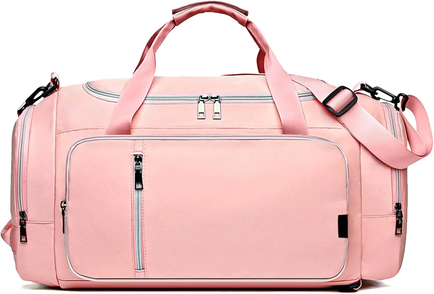 Travel Duffle Bag for Women,Gym Bag with Shoe Compartment,Weekend overnight bag with wet pocket,Waterproof carry on Travel Bag(Pink)
