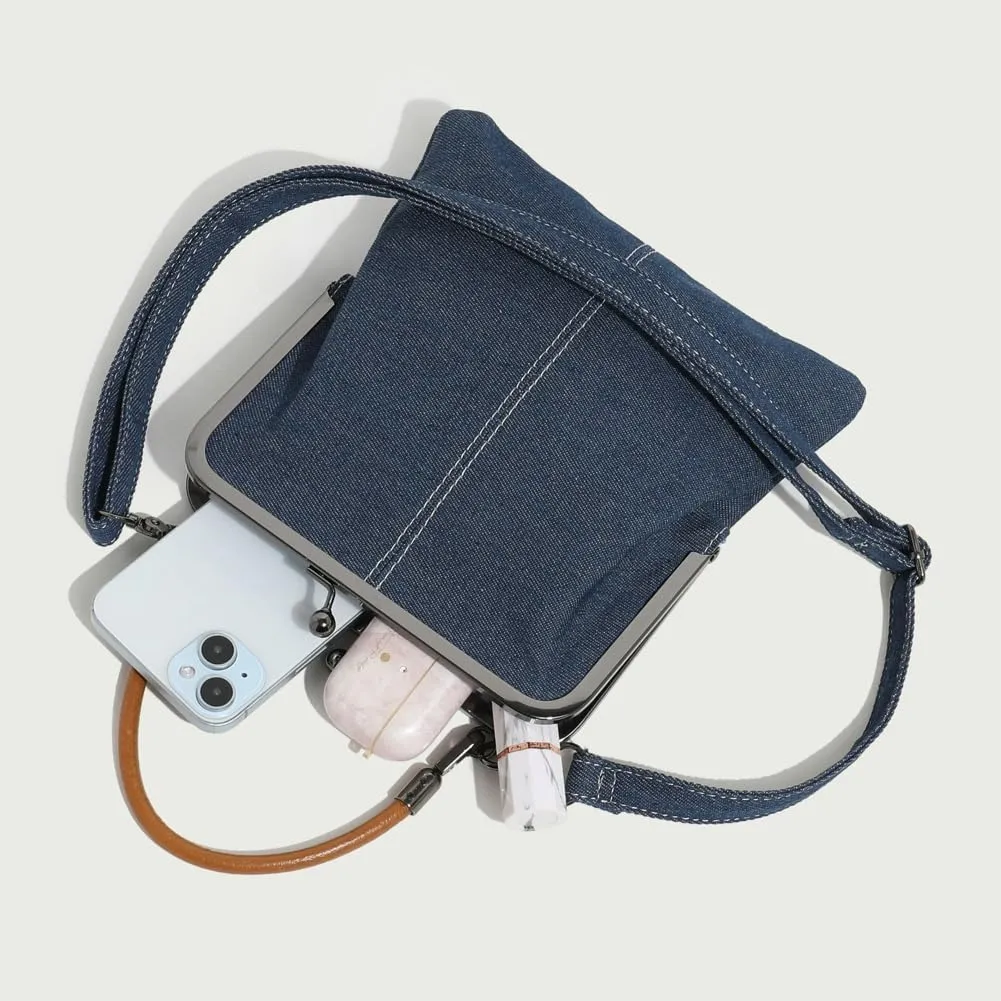 Trendy Shoulder Bags Denim Clutch Bag For Women Crossbody Handbag Tote Bag Satchel Purse Work Travel College Top-handle 2025