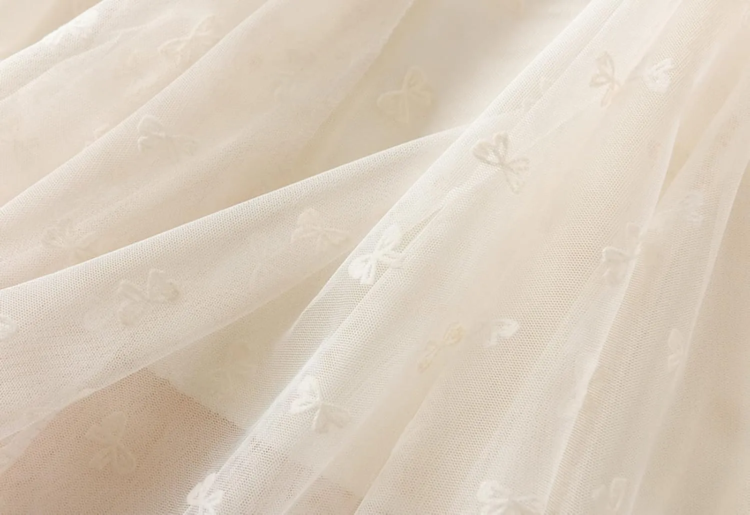 Tulle Skirts for Women High Waist Layered Floral Print Embroidery Mesh A-Line Skirt Party Dress