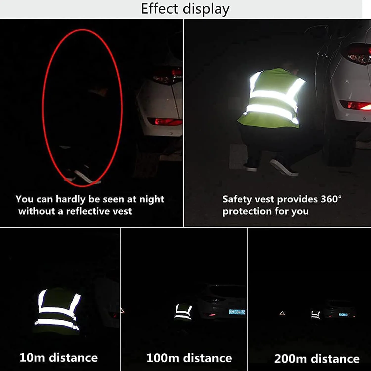 Tydon Guardian Reflective Safety Vest for Women Men High Visibility Security With Pocket Zipper Front Meet ANSI/ISEA Standard