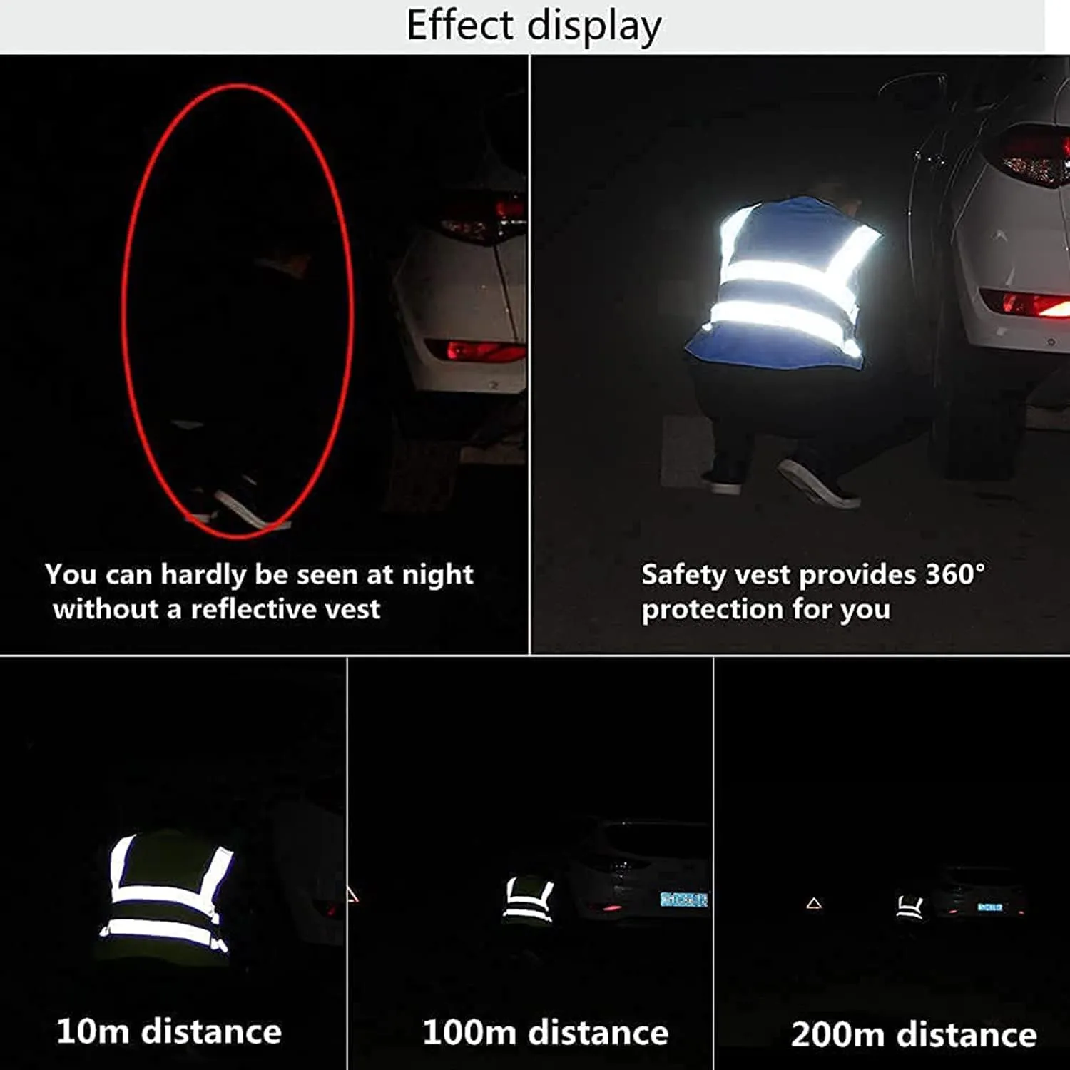 Tydon Guardian Reflective Safety Vest for Women Men High Visibility Security With Pocket Zipper Front Meet ANSI/ISEA Standard