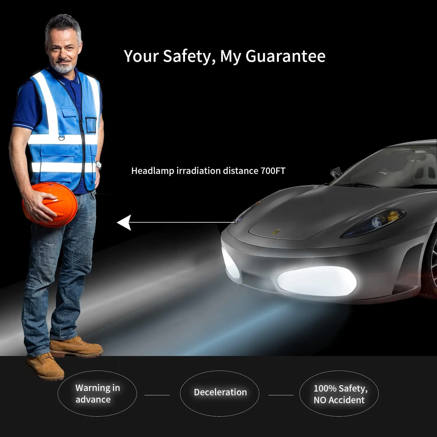 Tydon Guardian Reflective Safety Vest for Women Men High Visibility Security With Pocket Zipper Front Meet ANSI/ISEA Standard