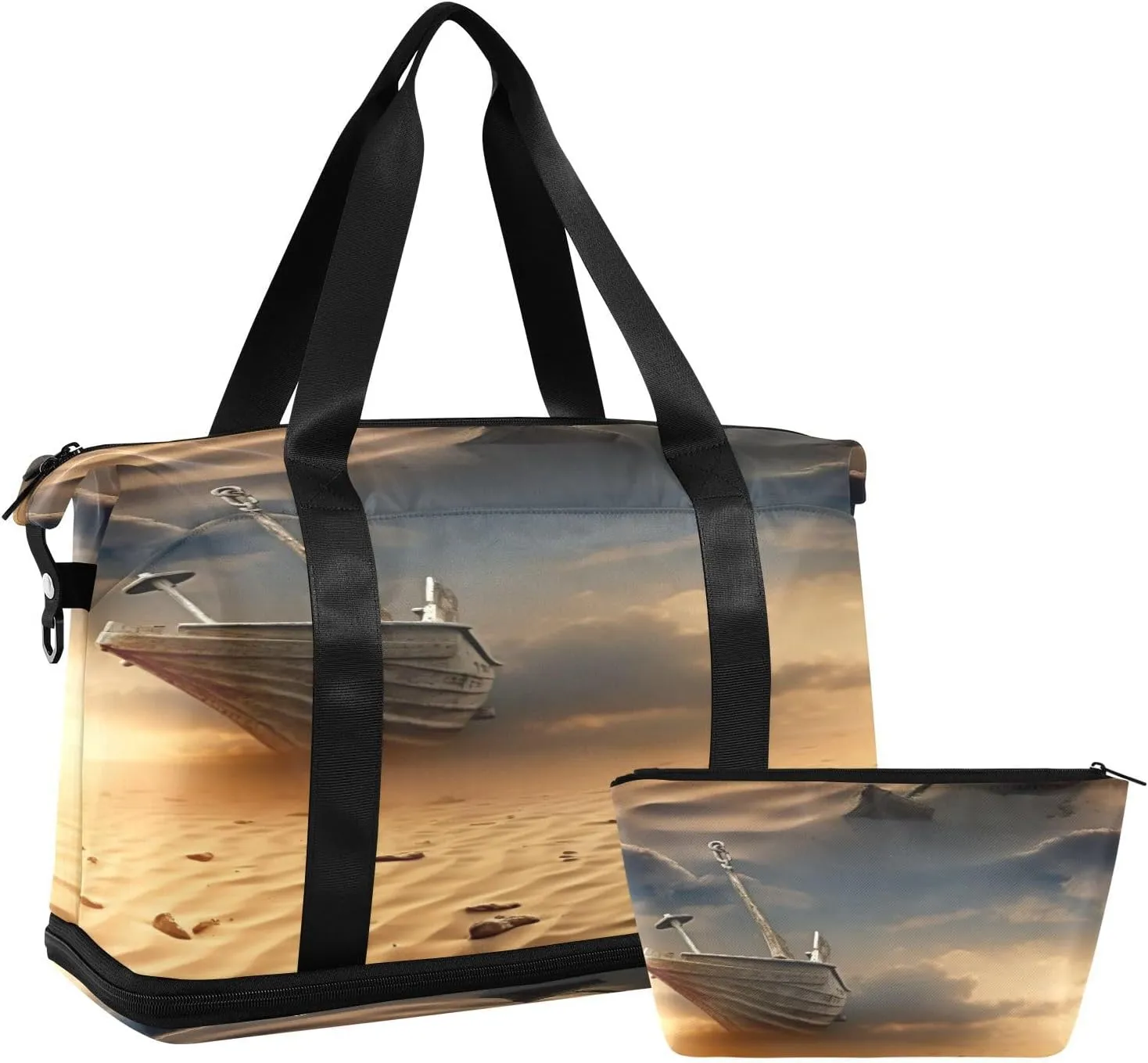 Vessels Bad Weather Sports Gym Bag with Waterproof Dry Wet Pocket, Travel Duffel Bag for Women MenWorkout Bag Fits Yoga, Swimming