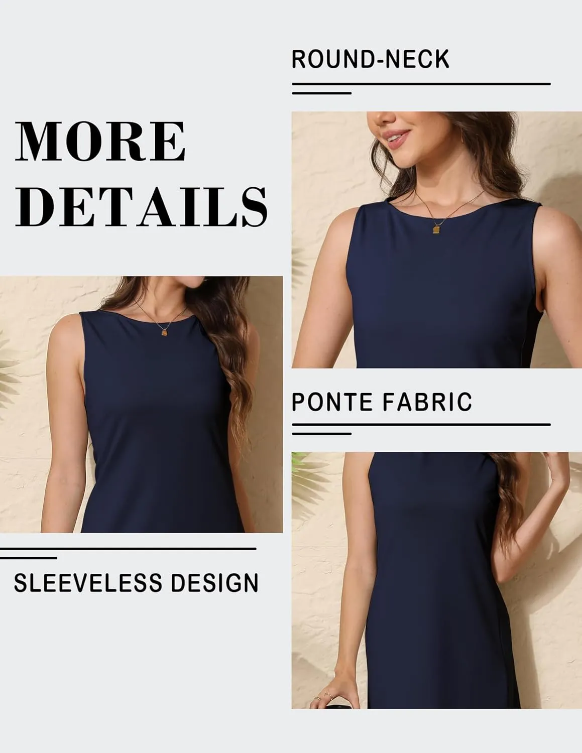 Women Business Wrap Midi Dress, 2025 Summer Sleeveless A-line Slimming Work Pencil Skirt
