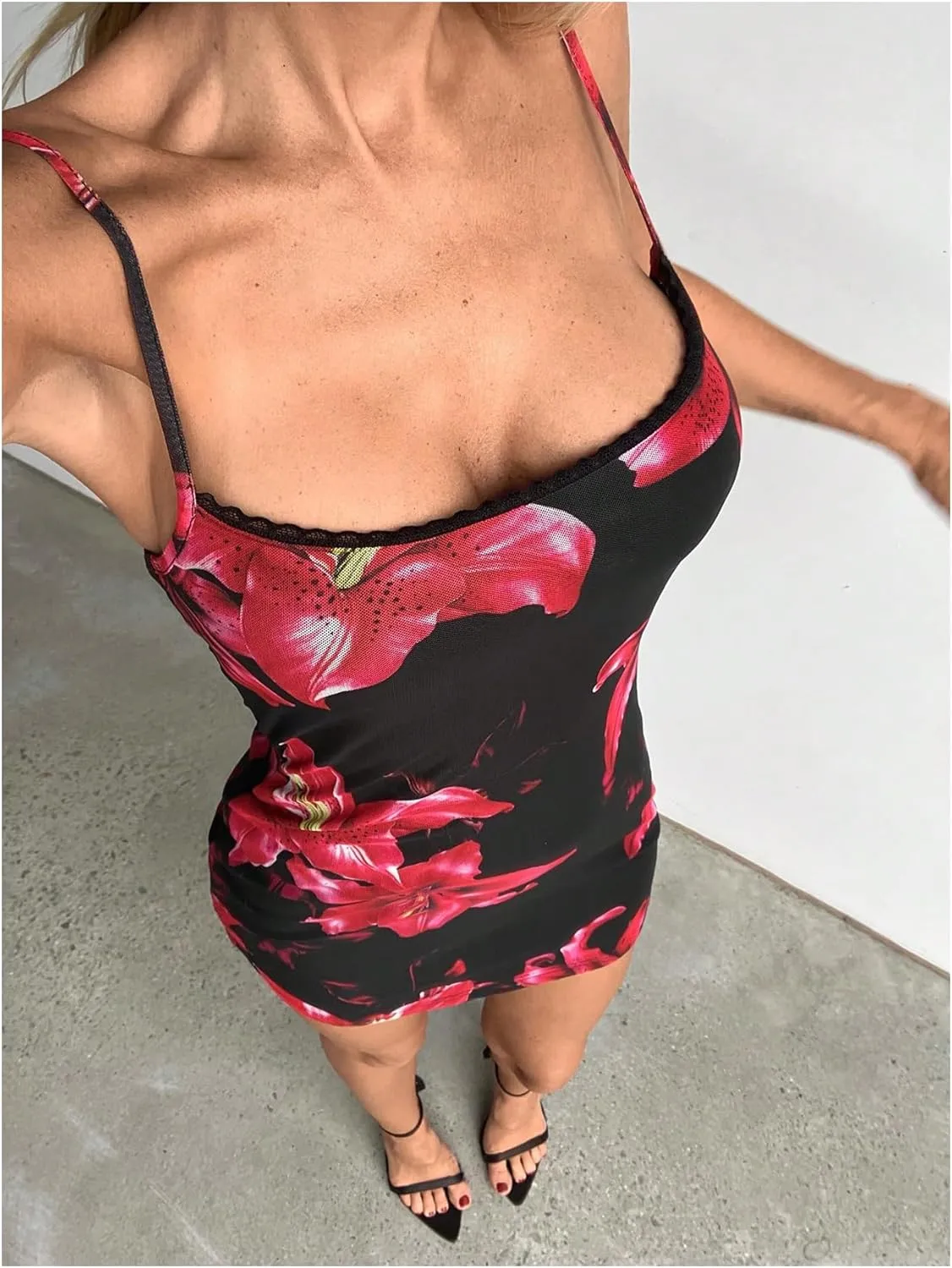 Women's Floral Mini Slip Dress Sleeveless Backless Party Club Bodycon Short Dresses