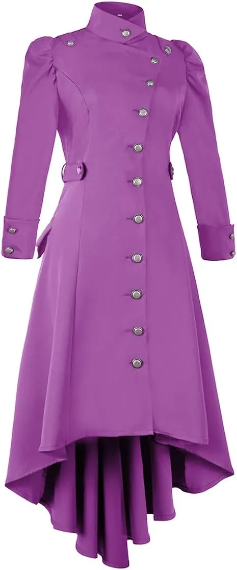 Women's Medieval Tuxedo Gothic Coat Trench Coat Performance Costume Halloween Costume