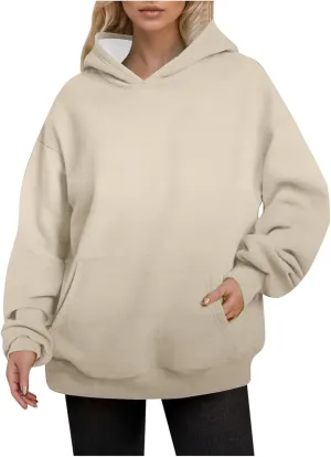 Womens Oversized Hoodies Y2K Sweatshirts Long Sleeve 2024 Casual Fashion Clothes Pullover Fall Outfits with Pocket