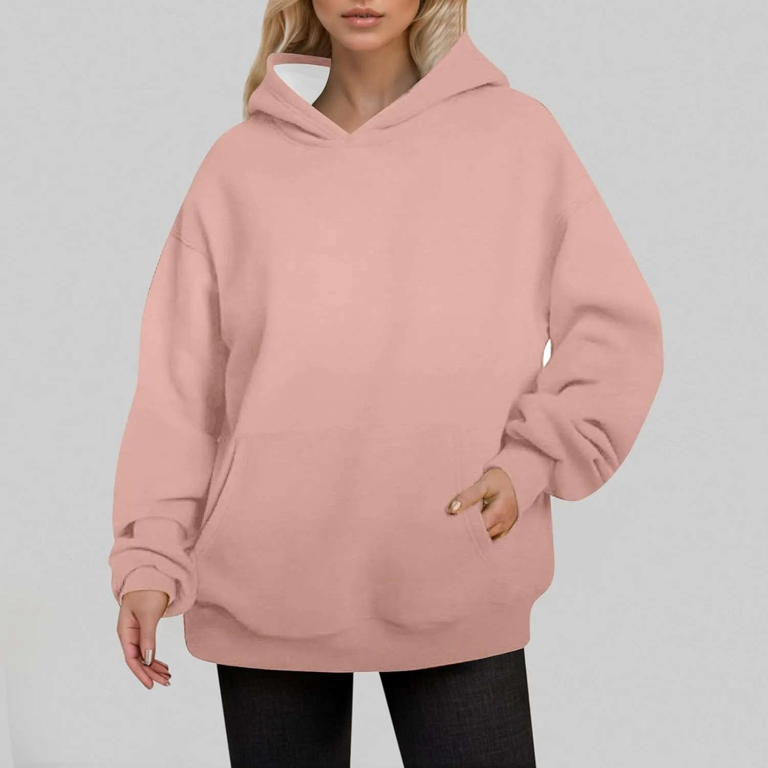 Womens Oversized Hoodies Y2K Sweatshirts Long Sleeve 2024 Casual Fashion Clothes Pullover Fall Outfits with Pocket