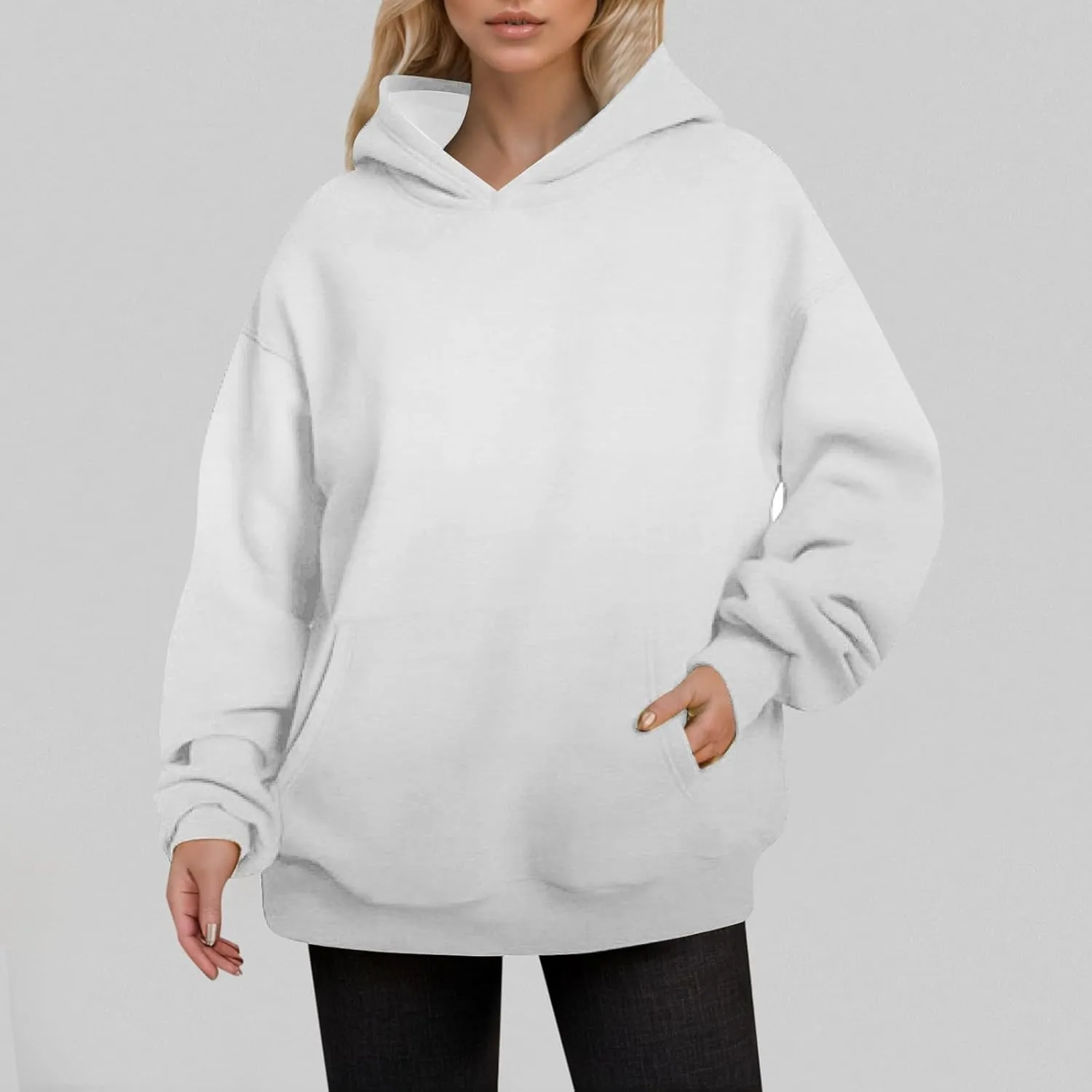Womens Oversized Hoodies Y2K Sweatshirts Long Sleeve 2024 Casual Fashion Clothes Pullover Fall Outfits with Pocket