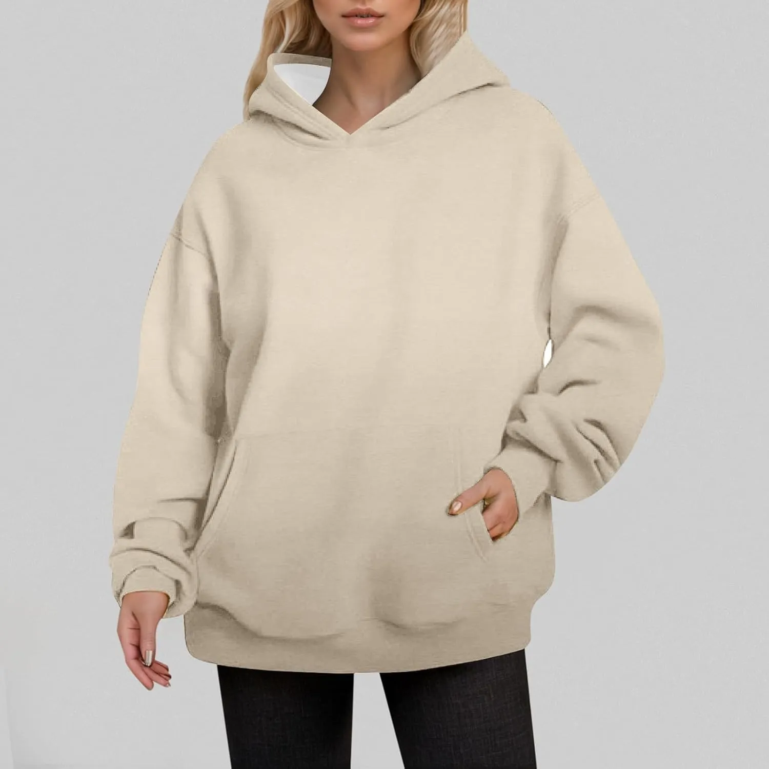 Womens Oversized Hoodies Y2K Sweatshirts Long Sleeve 2024 Casual Fashion Clothes Pullover Fall Outfits with Pocket