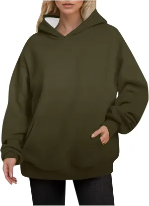 Womens Oversized Hoodies Y2K Sweatshirts Long Sleeve 2024 Casual Fashion Clothes Pullover Fall Outfits with Pocket
