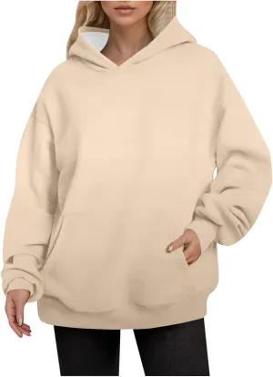 Womens Oversized Hoodies Y2K Sweatshirts Long Sleeve 2024 Casual Fashion Clothes Pullover Fall Outfits with Pocket