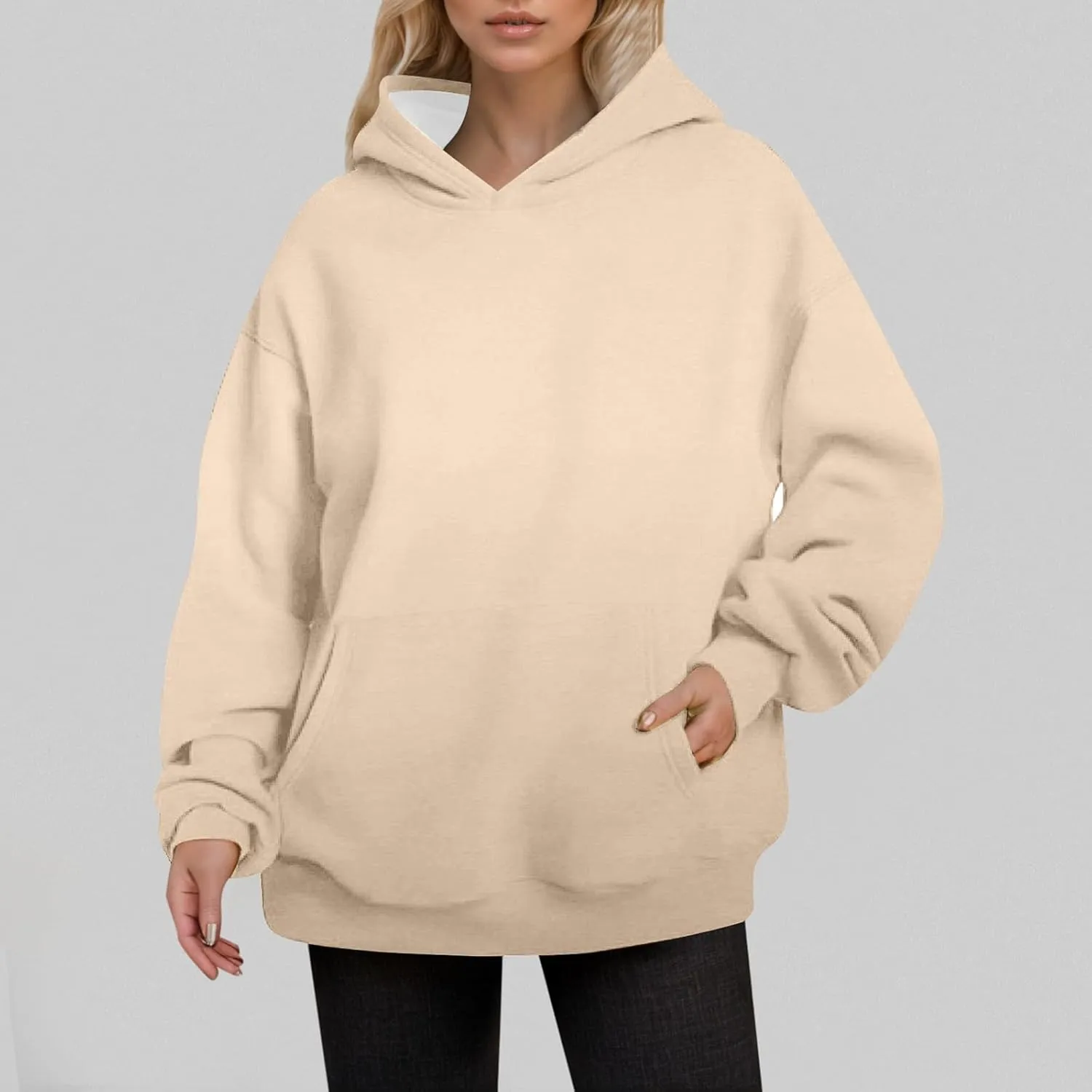 Womens Oversized Hoodies Y2K Sweatshirts Long Sleeve 2024 Casual Fashion Clothes Pullover Fall Outfits with Pocket