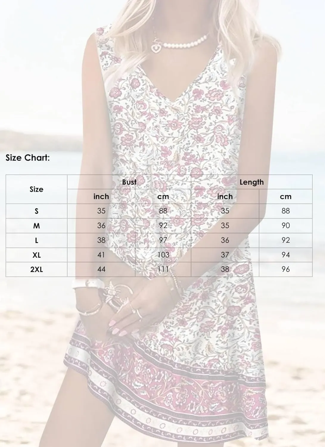 Women's Summer 2025 Mini Dress Red Roses Sleeveless Youthful Floral Print Shift V-Neck Beach Party Formal Dresses