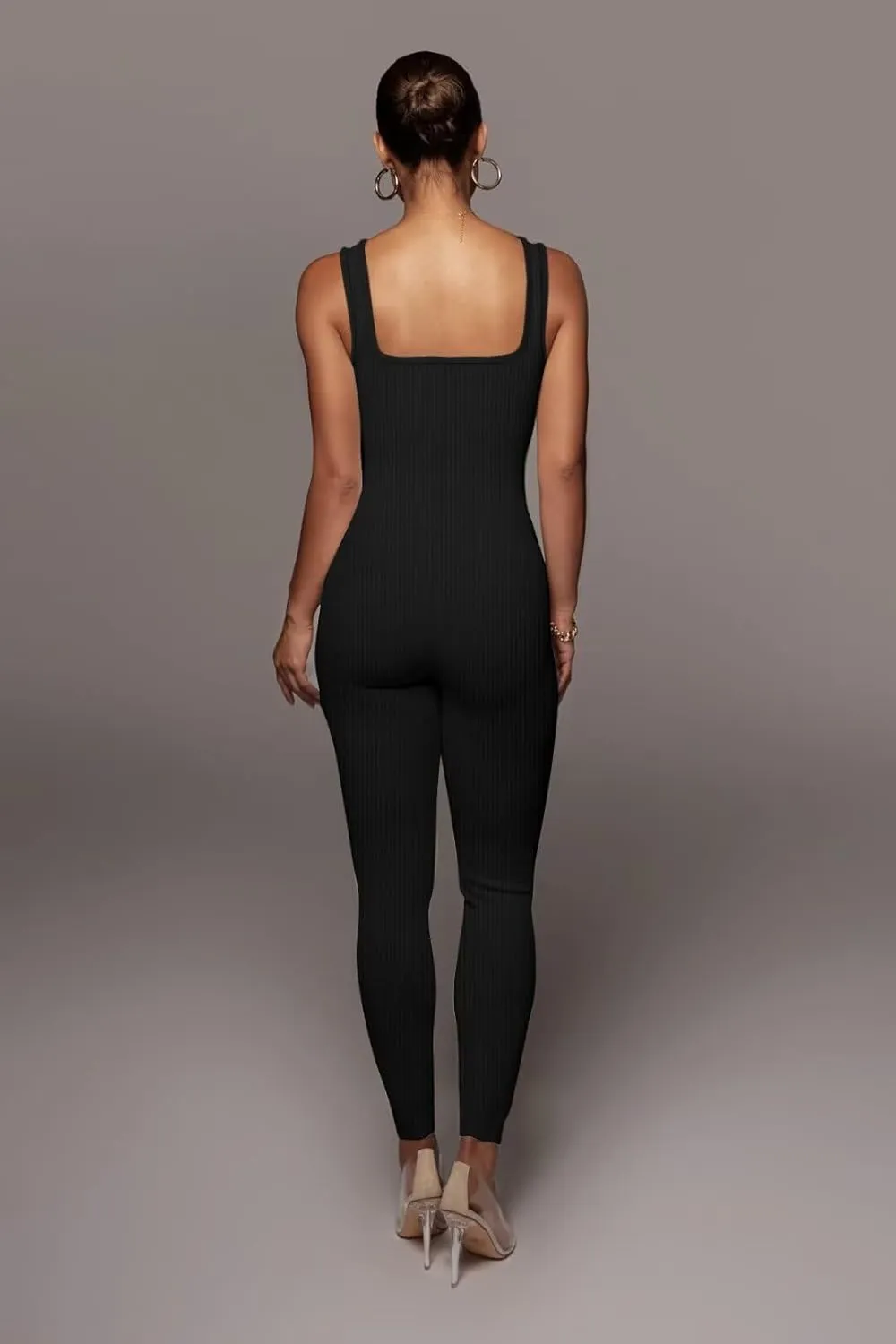 Xuan2Xuan3 Women Spaghetti Strap Bodycon Tank One Piece Jumpsuits Rompers Catsuit Unitard Bodysuit