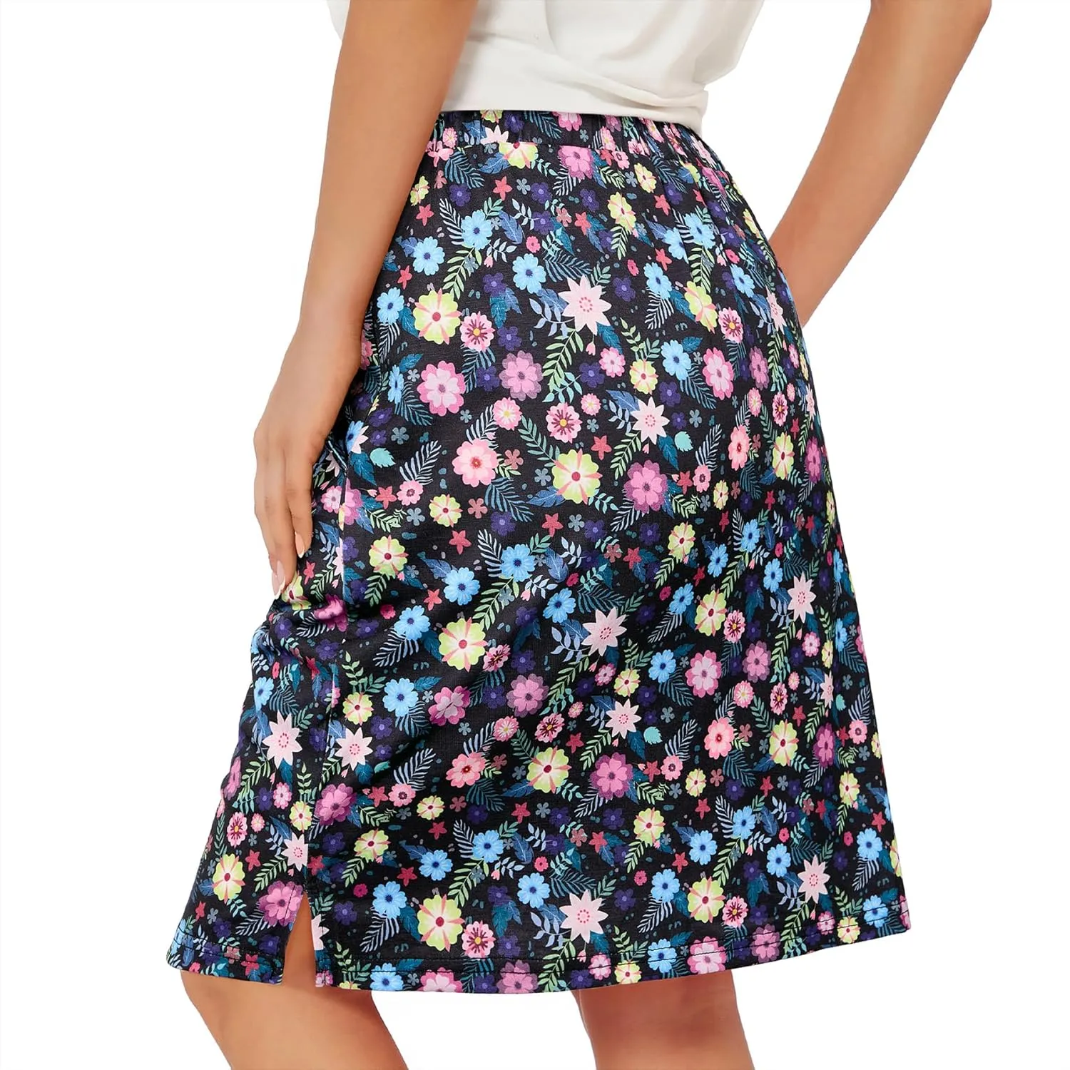 Zando Tennis Skirts for Women with Pockets Athletic Knee Length Golf Casual Skorts Shorts Sports Drawstring Waist Skirt